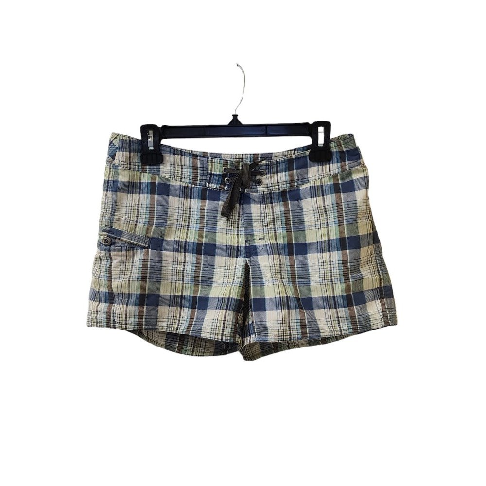 Patagonia Wavefarer Boardies Nylon Board Swim Shorts Women Size 6 Blue Green